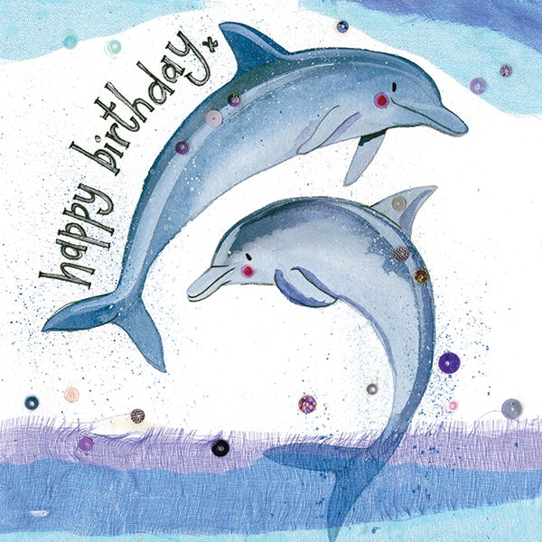 Happy Birthday Card Dolphin 