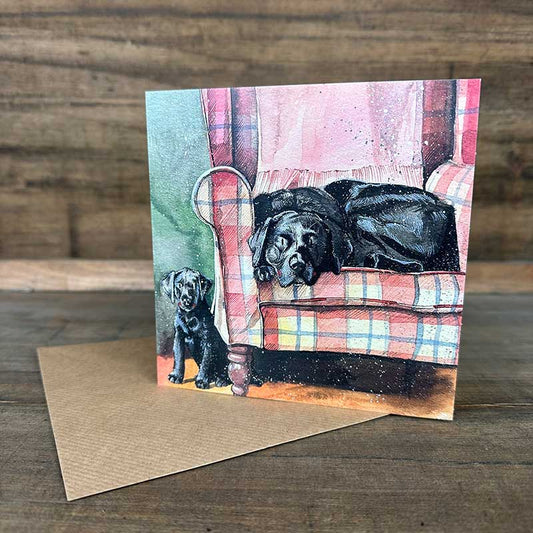 Labrador Dogs Birthday Card