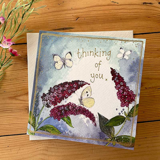 Thinking Of You Butterflies Greeting Card