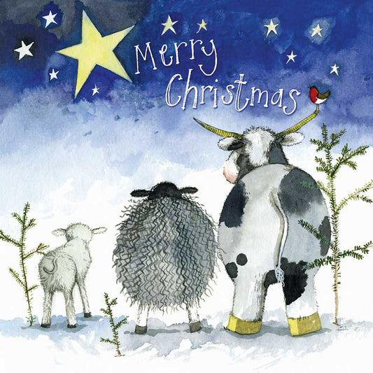 Christmas Farm Animals Christmas Card