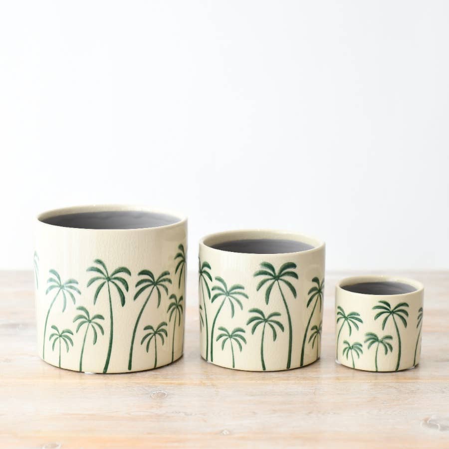 Small Palm Tree Planter, 8cm