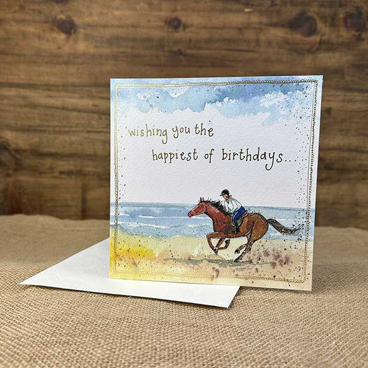 Horse Riding Birthday Greeting Card