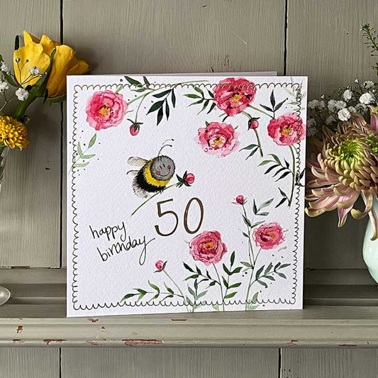 Birthday Card Bee 50