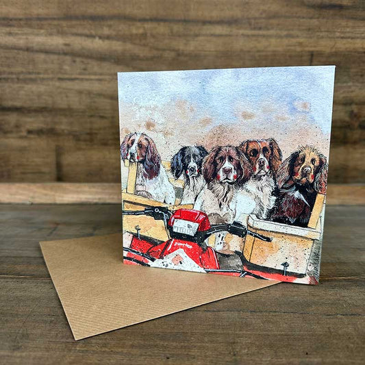 Working Spaniels Birthday Card