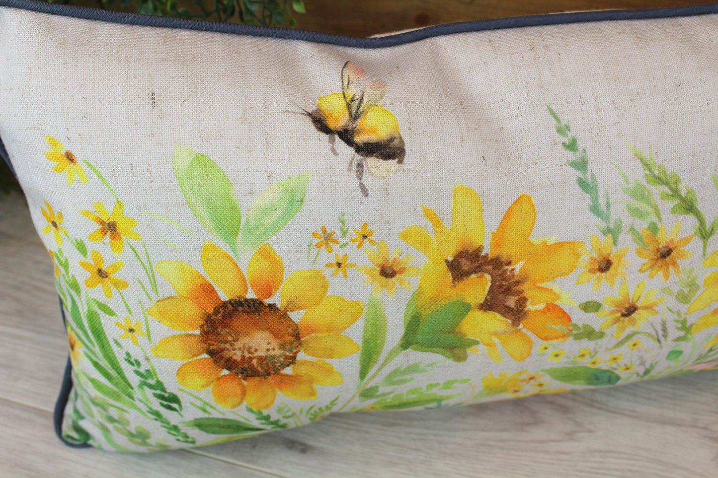 Sunflower Bees Cushion