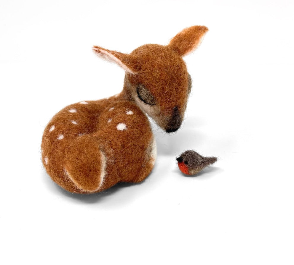 Sleepy Fawn Needle Felting Craft Kit