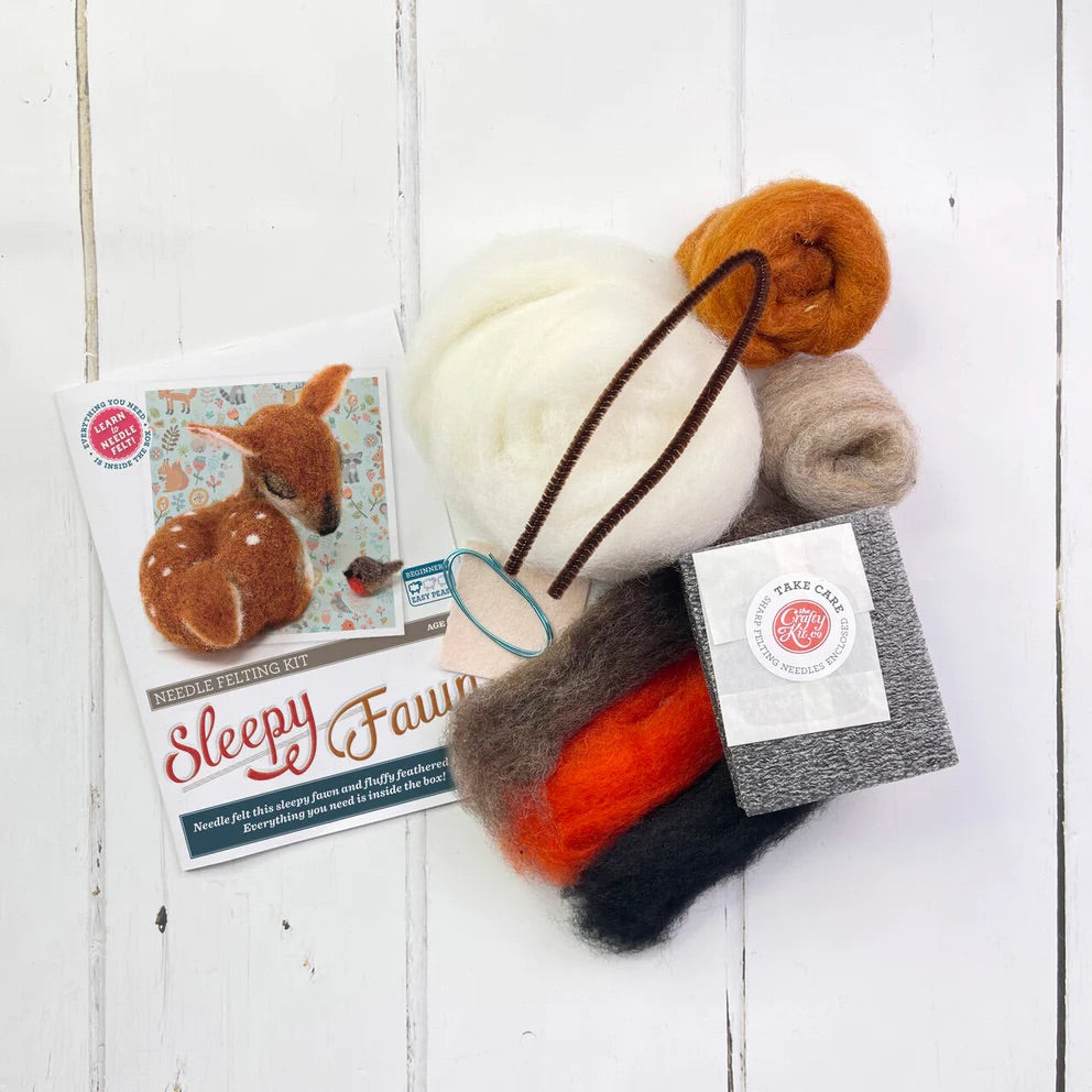 Sleepy Fawn Needle Felting Craft Kit