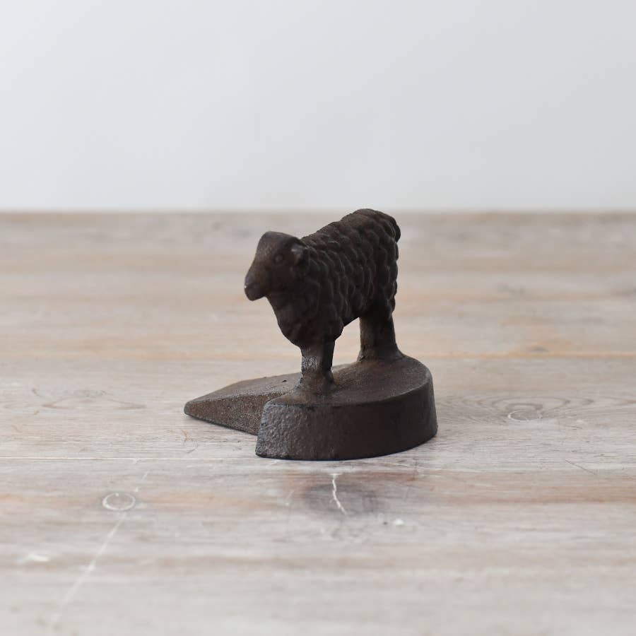 Cast Iron Sheep Doorstop Wedge, 10.5cm