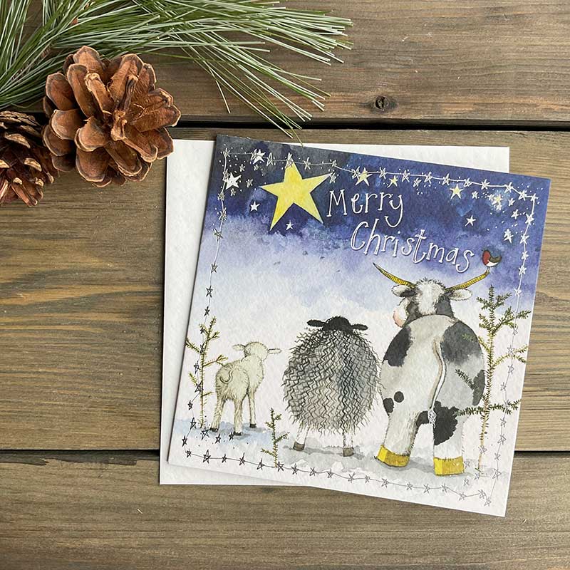 Christmas Farm Animals Christmas Card