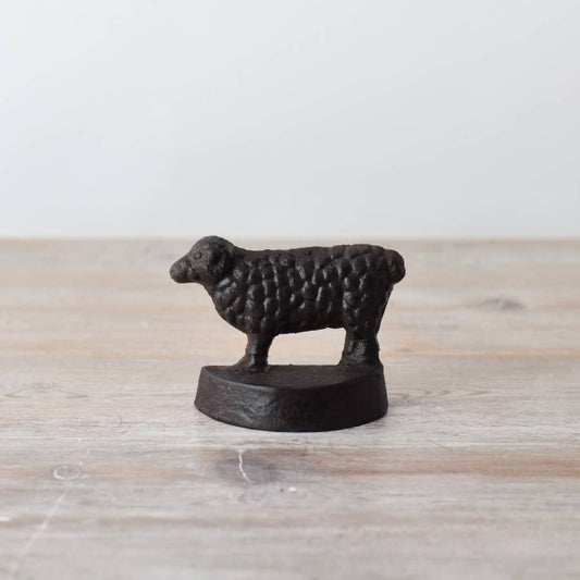 Cast Iron Sheep Doorstop Wedge, 10.5cm