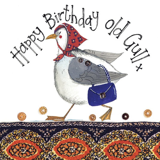 Birthday Old Gull Greeting Card