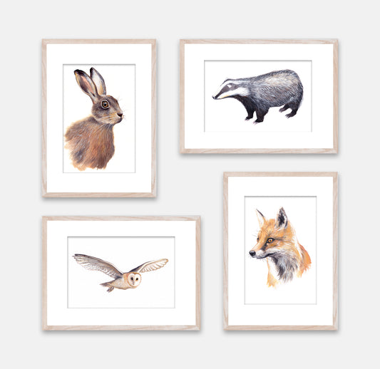 Set of 4 Wildlife Prints