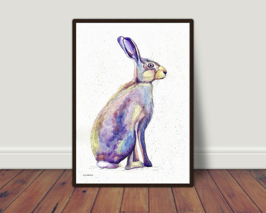 Hare Print A3