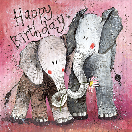 Elephants Birthday Card