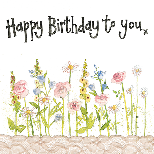 Birthday Flowers Greeting Card