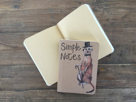 Meerkat Small Kraft Notebook