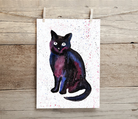 Cosmic Cat 1 - A4 Print