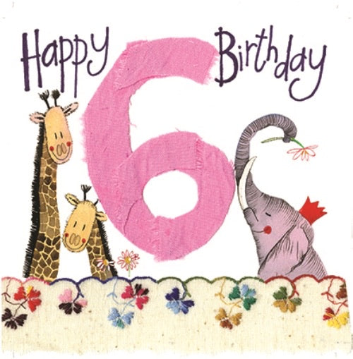 Happy Birthday 6 Party Greeting Card