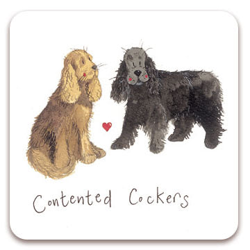 Contented Cockers Coaster