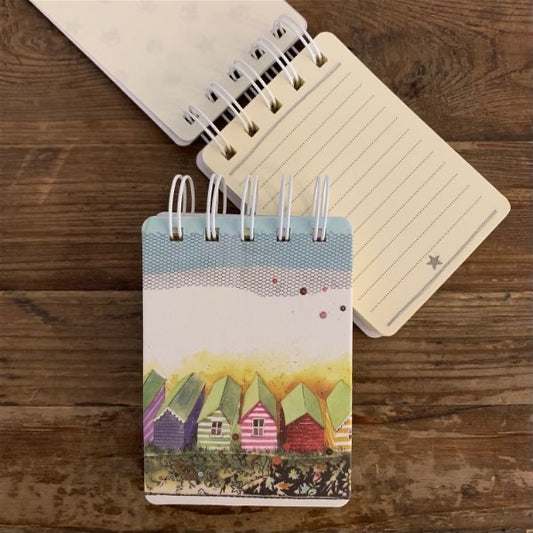 Beach Huts Small Spiral Bound Notepad