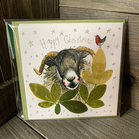 Sheep Foliage Christmas Card Pack