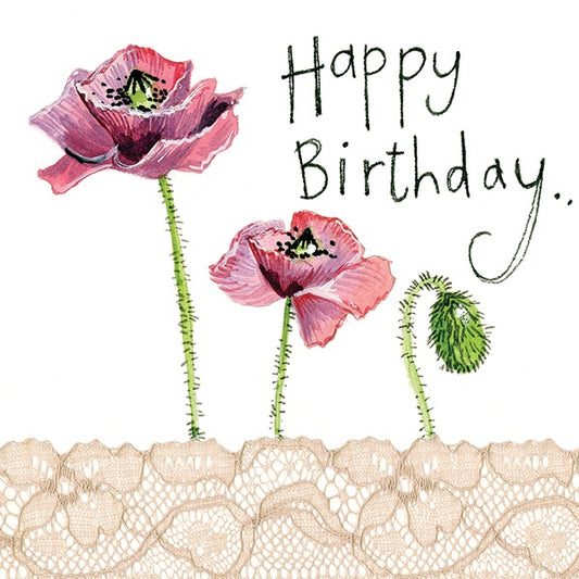 Poppy Birthday Greeting Card