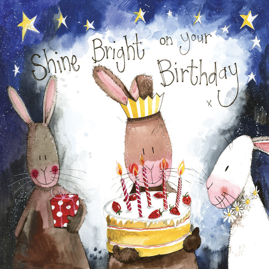 Starlight Cake Birthday Card