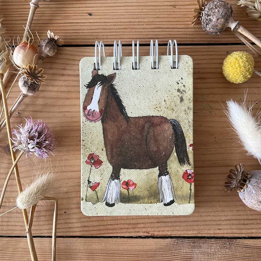 Horse Small Spiral Bound Notepad