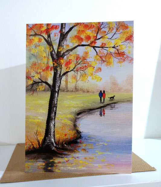 Riverside Walk Greeting Card