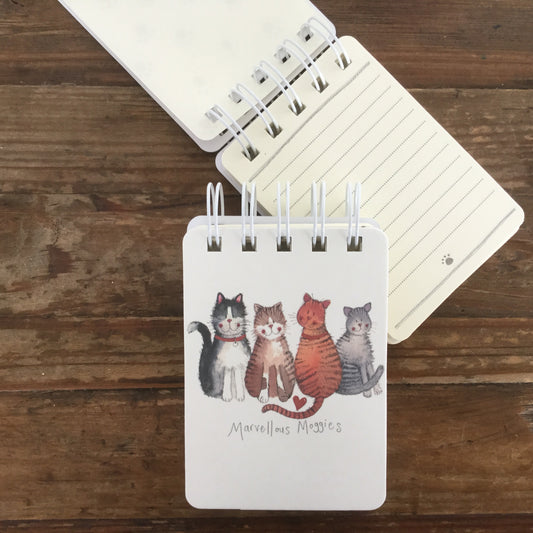 Marvellous Moggies Cat Small Spiral Bound Notepad